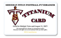 Sheehan Titan Football Fundraising Card